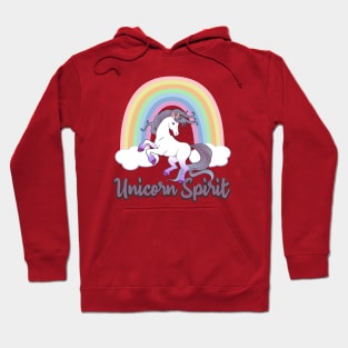 Unicorn Spirit Animal With Rainbow Hoodie